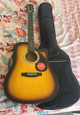 Sunburst Acoustic Guitar with Gig Bag - Good Condition