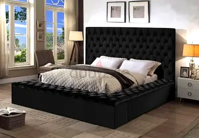 King Size Luxury custom velvet bed for sale best qualit,Hydraulic Optional