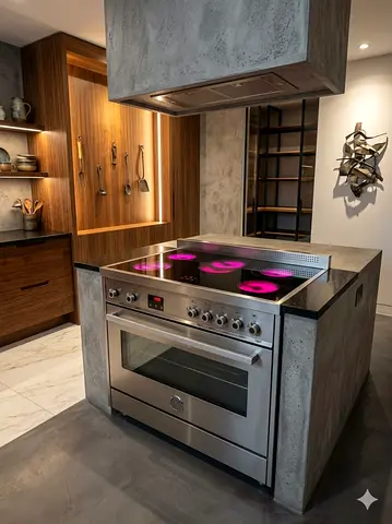 Free delivery BERTAZZONI Italy brand electric ceramic cooker 90 cm Excellent Condition