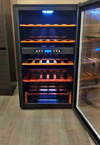 Wine Cooler Fridge - 6-Shelf Glass Door Unit in Good Condition