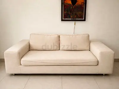 Marina Wooden 3-Seater Modern Sofa — Clean, Comfortable, Good Condition