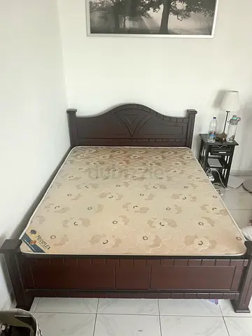 Bed with mattress