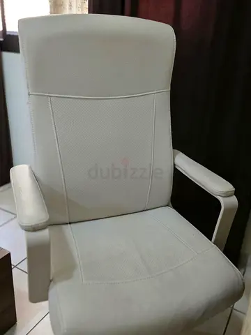 Ikea White Faux Leather Office Chair