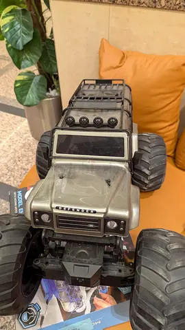 Used RC Defender-style Monster Truck (Large Off-Road Toy) - Works/For Parts