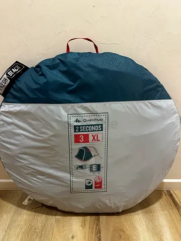 Camping Tent - 3-person (2 Seconds Fresh  Black, DECATHLON)