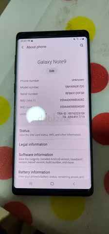 Samsung Galaxy note 9