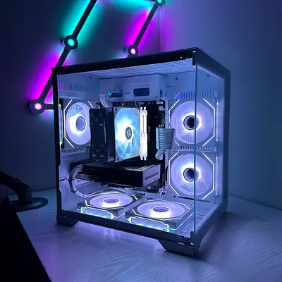 New All White RTX 5060 i5 12400F Gaming PC Rendering PC