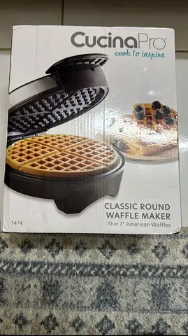 CucinaPro Classic Round Waffle Maker (7-inch) - 110 volt