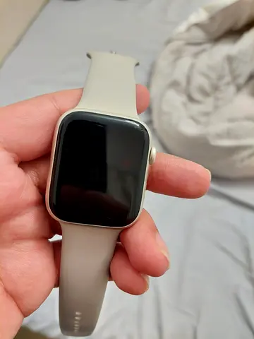 Apple Watch Series 7 (Silver Aluminum) with Sand Sport Band - Good Condition