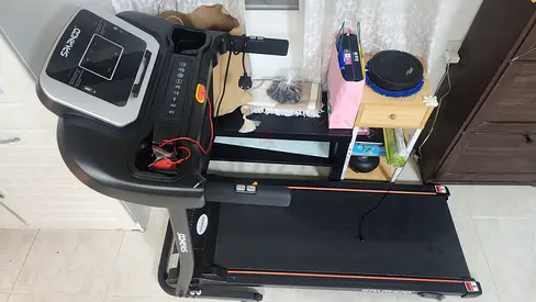 Used folding treadmill in good working condition - small footprint, folds upright