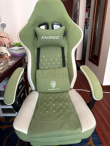 Green Gaming/Office Recliner Chair with Lumbar and Head Support