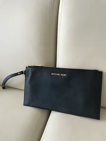 Michael Kors Black Zip Pouch Clutch