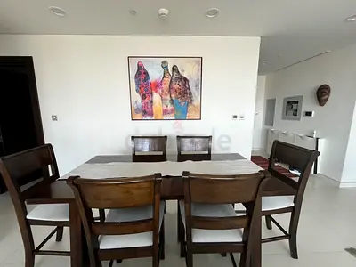 Wonderful Solid Wood Dining Table with 6 High Chairs - Dark Finish