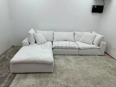 As perfect condition marina home luscious sofa with footstool