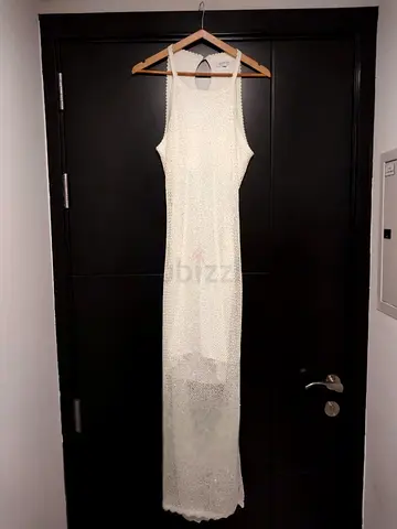 Cream Sleeveless Maxi Dress with Cut Out Back