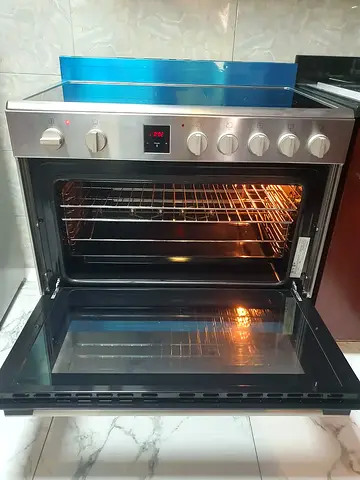 Bosch latest model full electric ceramic 5 hobs stove oven fan digital timer 90x60 touch timer