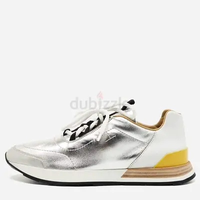 Authentic Hermes Tricolor Leather Buster Sneakers Size 39.5