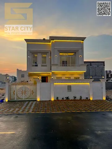 Stone-Faced Villa for Sale in Ajman A stunning classic luxury villa for sale in Al Zahiyah, Ajman.