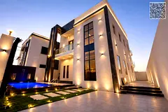 Luxury villa for rent in Al Bahia area with a swimming pool and in an excellent location
