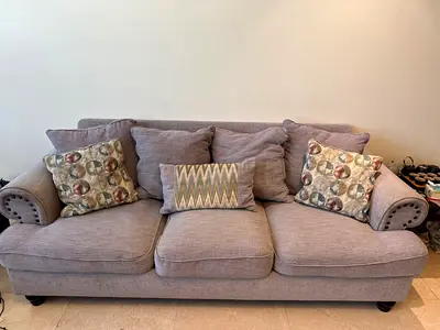 Living Room Set – 3 and 2 Sofa Set + Coffee Table with 2 stools