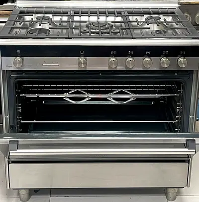 Stainless top gas with electric oven