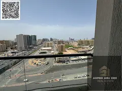 Stylish 3BR apartment, hall, maid room, 3 baths, wardrobes, central AC, balcony open view, deluxe fi