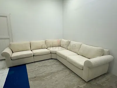 As perfect condition pottery barn beige color corner sofa