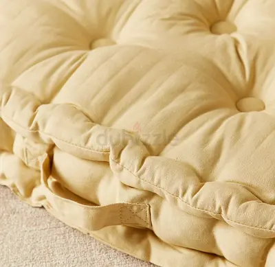 Beige Thick Floor Cushion / Tatami Seat Pad with Handles