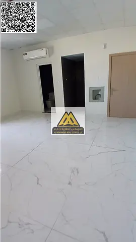 A spacious studio for annual rent in Al Jurf 2 – Ajman, featuring a separate kitchen and split AC, located in a prime area near Day to Day and Sheikh