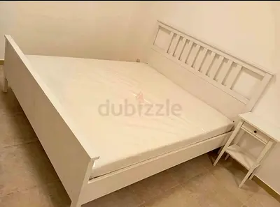 IKEA Hamness king bed frame with IKEA mattress
