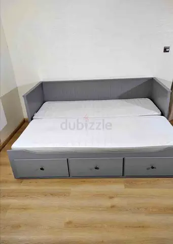 Ikea humness  Day bed with 3storage drawers underneath and with 2 IKEA mattresses is available