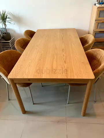Wood table + extension - 8 seaters