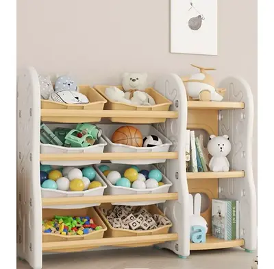 Kids Toy Storage Rack with Bins – Multi-tier Organizer