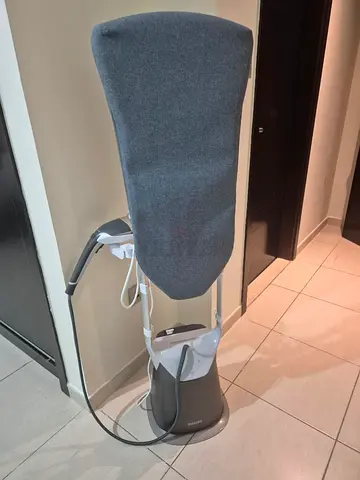 Standing Garment Steamer with Ironing Board Attachment - Good Condition