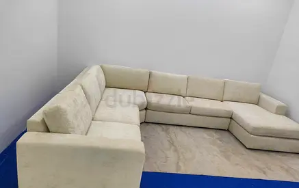 Home center beige color corner Ushape sofa