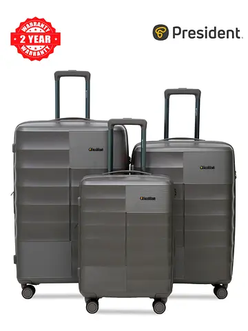 President PP 3-piece luggage set High-quality Travel bag ( COFFE BROWN) spinner wheels, Model-66770