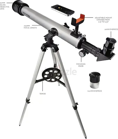 Space Navigator App-Enhanced Star Finding Deluxe Telescope, Black