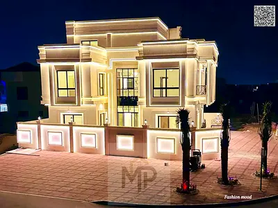 Corner Villa with ( pool ) for sale | ajman| al helio2 area | 5 master rooms, majlis, 3 halls, roof| freehold | 0 registration fees | negotiable price