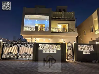 للبيع، فيلا بالقرب من المسجد. من أفخم الفلل في عجمان. بناء وتشطيب سوبر ديلوكس، مساحة بناء واسعة جدًا وغرف، تملك حر. للبيع، فيلا بموقع مميز - تشطيبات م
