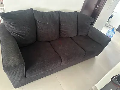 2 Dark Grey 2 and 3-Seater Sofa — Good Condition