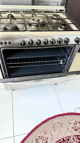 Used 5-Burner Gas Cooker with Oven - Stainless Steel
