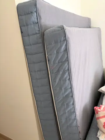 Sofa and Two Light-Grey Foam Mattresses / Cushions - Good Condition