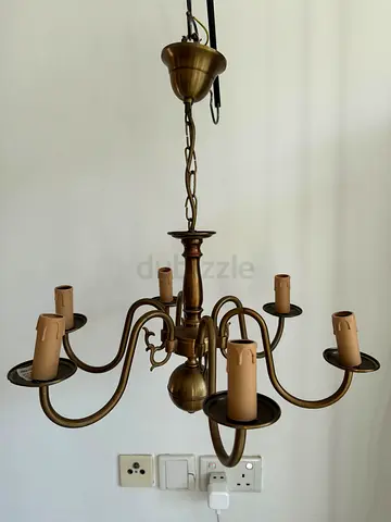 Classic Brass Flemish 6 arms Chandelier