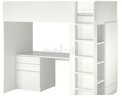 IKEA SMÅSTAD Loft Bed with Desk  Storage, Like New