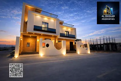 فرصة لا تُكرر — أقل سعر فيلا في عجمان، شاملة رسوم التسجيل والتملك، على شارع رئيسي وقريبة من جميع الخدمات.