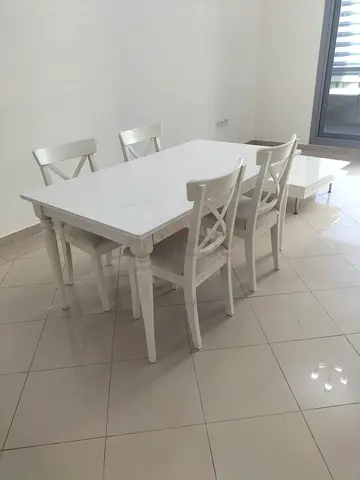 Ikea extendable dining table and chairs for sale