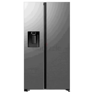 Side-by-Side Stainless Steel Refrigerator with Water Dispenser