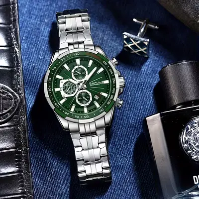 Chronograph Watch Quartz Movement Waterproof very nice design