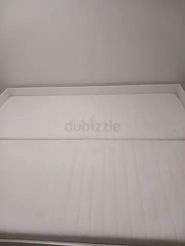 Ikea White daybed with Single/Double Foldable Mattress