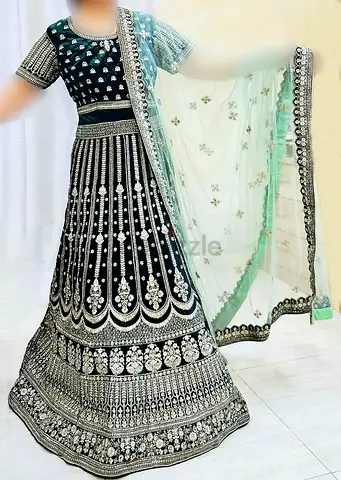 Green Velvet dress from Dimple in 100 aed only